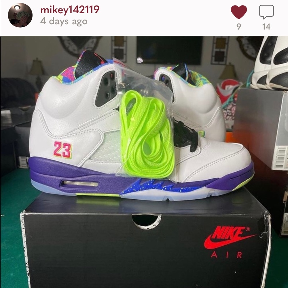 Jordan 5 bel air size 9